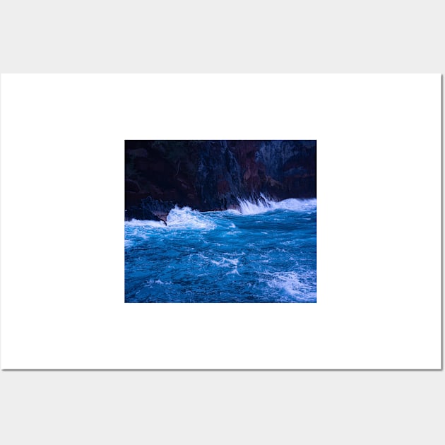 Blue Ocean Waves Wall Art by timegraf